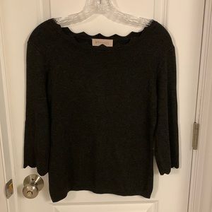 Philosophy 3/4 sleeve fine knit sweater.